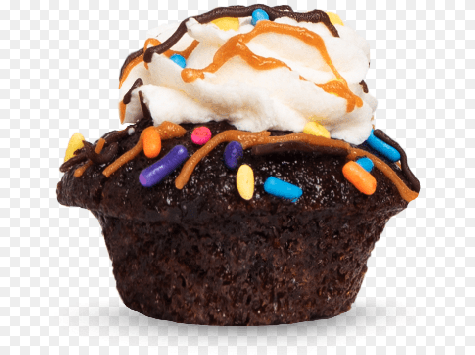 Ice Cream Sundae Cupcake Thumbnail Side Flavor, Cake, Dessert, Food, Icing Png Image