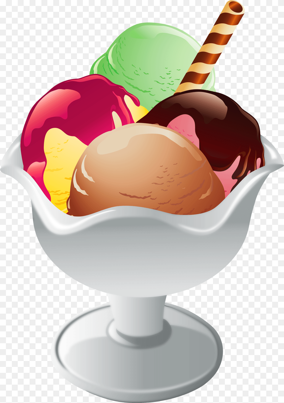 Ice Cream Sundae Transparent Background, Dessert, Food, Ice Cream Free Png Download