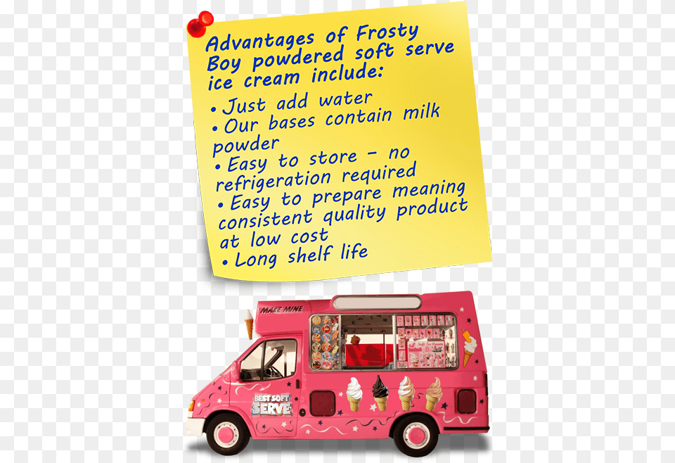 Ice Cream Truck, Transportation, Vehicle, Moving Van, Van Free Transparent Png