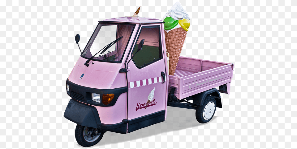 Ice Cream Truck, Dessert, Food, Ice Cream, Transportation Png