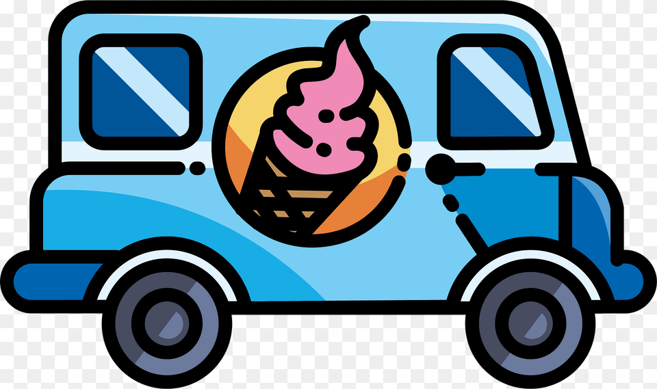 Ice Cream Truck Clipart, Dessert, Food, Ice Cream, Tool Png