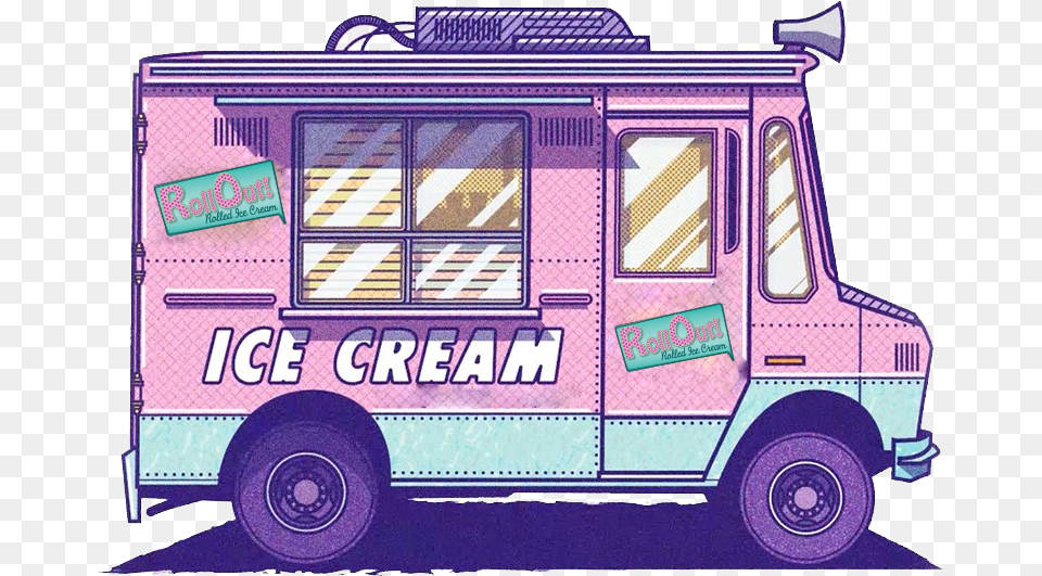 Ice Cream Truck Ice Cream Truck Sketch, Transportation, Vehicle, Machine, Wheel Free Png Download