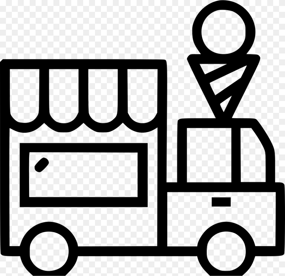 Ice Cream Truck Icon Download, Transportation, Vehicle Free Transparent Png