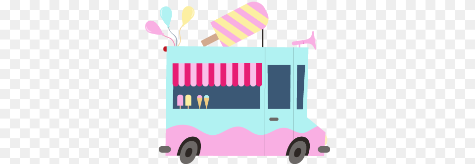 Ice Cream Truck Kids Stickers Hot Dog Food Truck Clip Art, Dessert, Ice Cream, Moving Van, Transportation Png Image