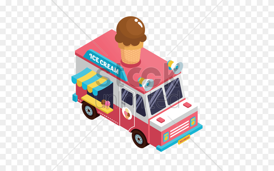 Ice Cream Truck Vector Image, Transportation, Vehicle, Van, Dessert Png