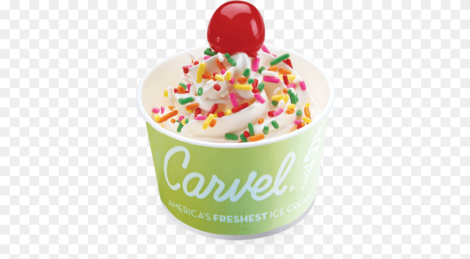 Ice Cream With Sprinkle In Cup Carvel Ice Cream Cup, Birthday Cake, Cake, Dessert, Food Free Transparent Png