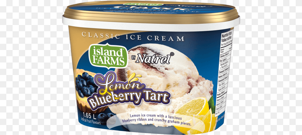 Ice Creams Island Farms Lemon Blueberry Tart Ice Cream, Dessert, Food, Ice Cream, Frozen Yogurt Free Png