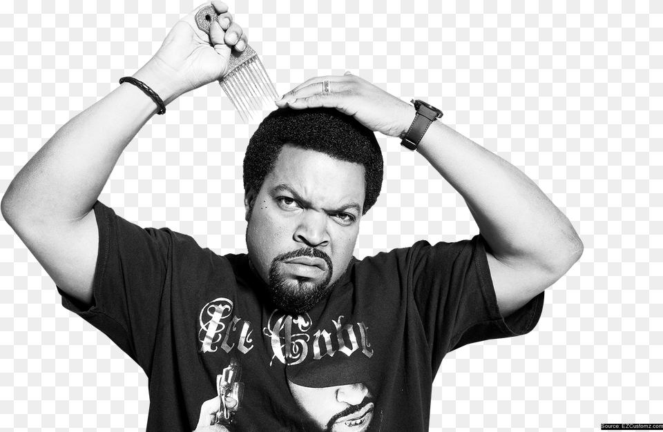 Ice Cube 5 Pick Ice Cube Afro, T-shirt, Portrait, Photography, Person Png Image