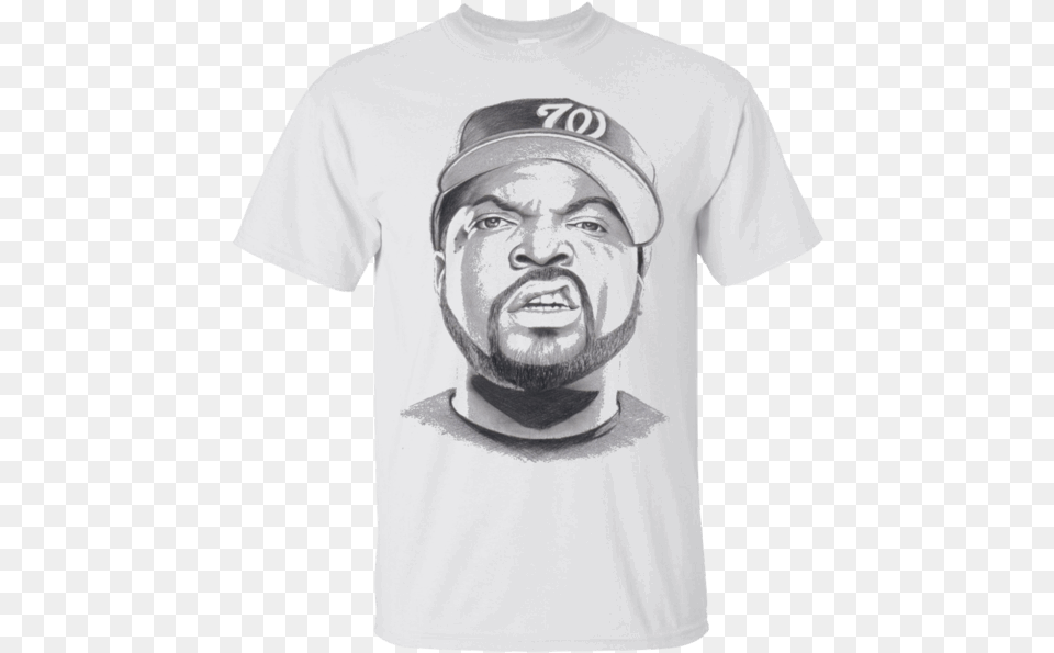 Ice Cube Drawing Ice T T Shirt Per Qualche Dollaro In Pi, T-shirt, Clothing, Person, Man Free Png