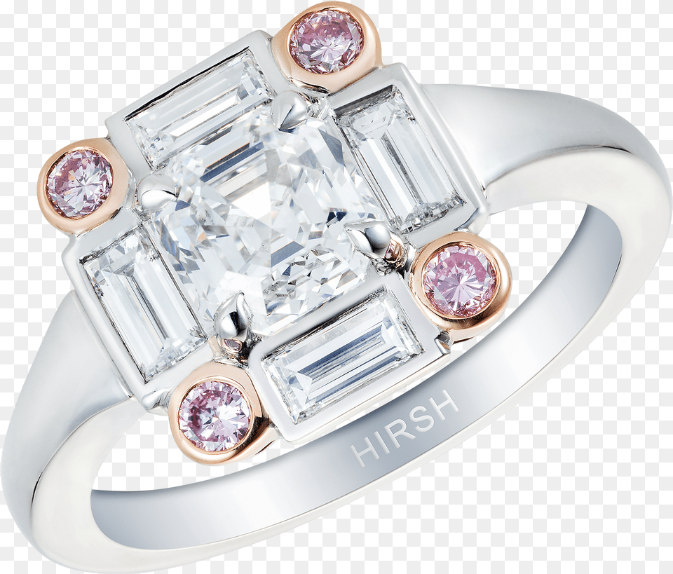 Ice Diamond And Pink Diamond Ring Pink Diamond, Accessories, Jewelry, Gemstone, Silver Png Image