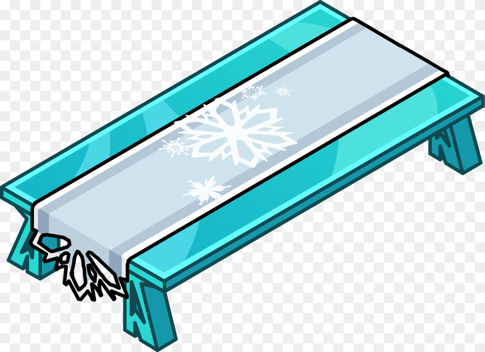 Ice Dining Table Icon Club Penguin Frozen Items, Bench, Furniture, Nature, Outdoors Free Png