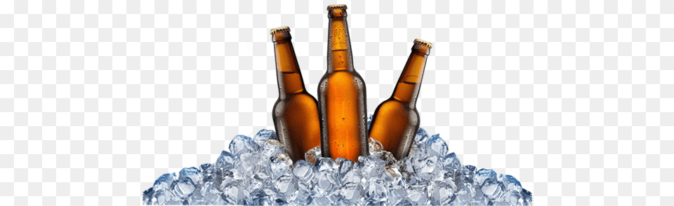 Ice Drink Background Ice Cold Beer, Alcohol, Beer Bottle, Beverage, Bottle Free Transparent Png