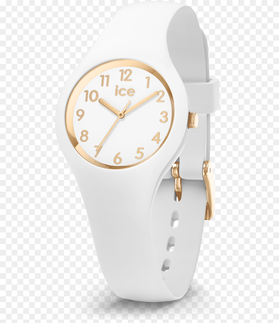 Ice Glam White Gold Numbers Extrasmall Zegarek Na Komuni Dla Dziewczynki, Arm, Body Part, Person, Wristwatch Free Png