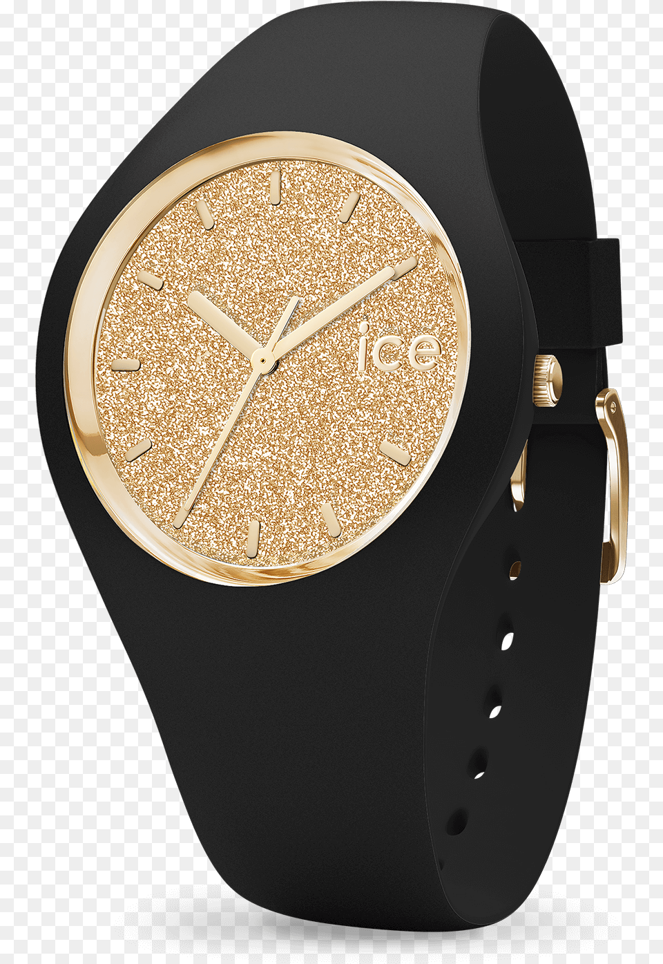 Ice Glitter Black Gold Ice Watch Mit Glitter, Arm, Body Part, Person, Wristwatch Png