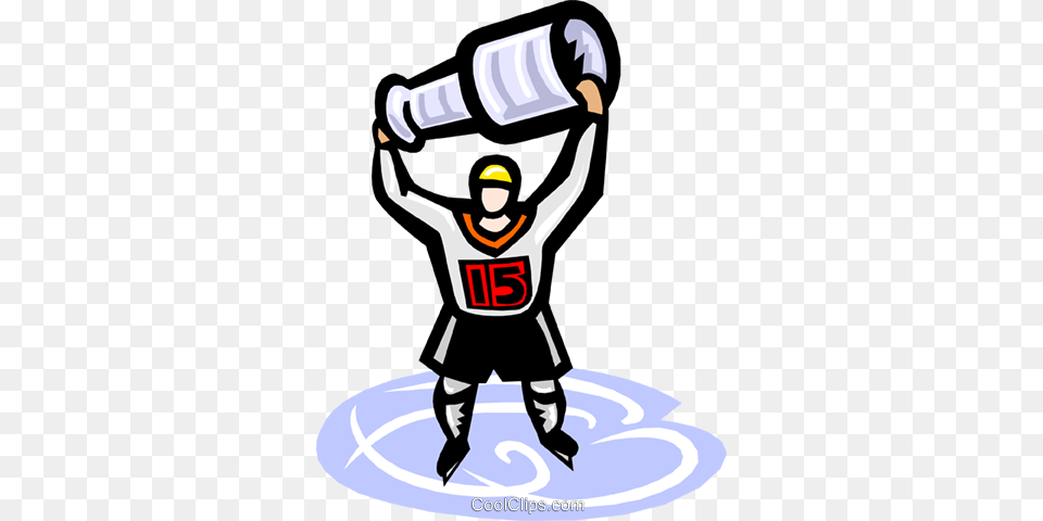 Ice Hockey Champions Royalty Vector Clip Art Illustration, People, Person, Bottle Free Png