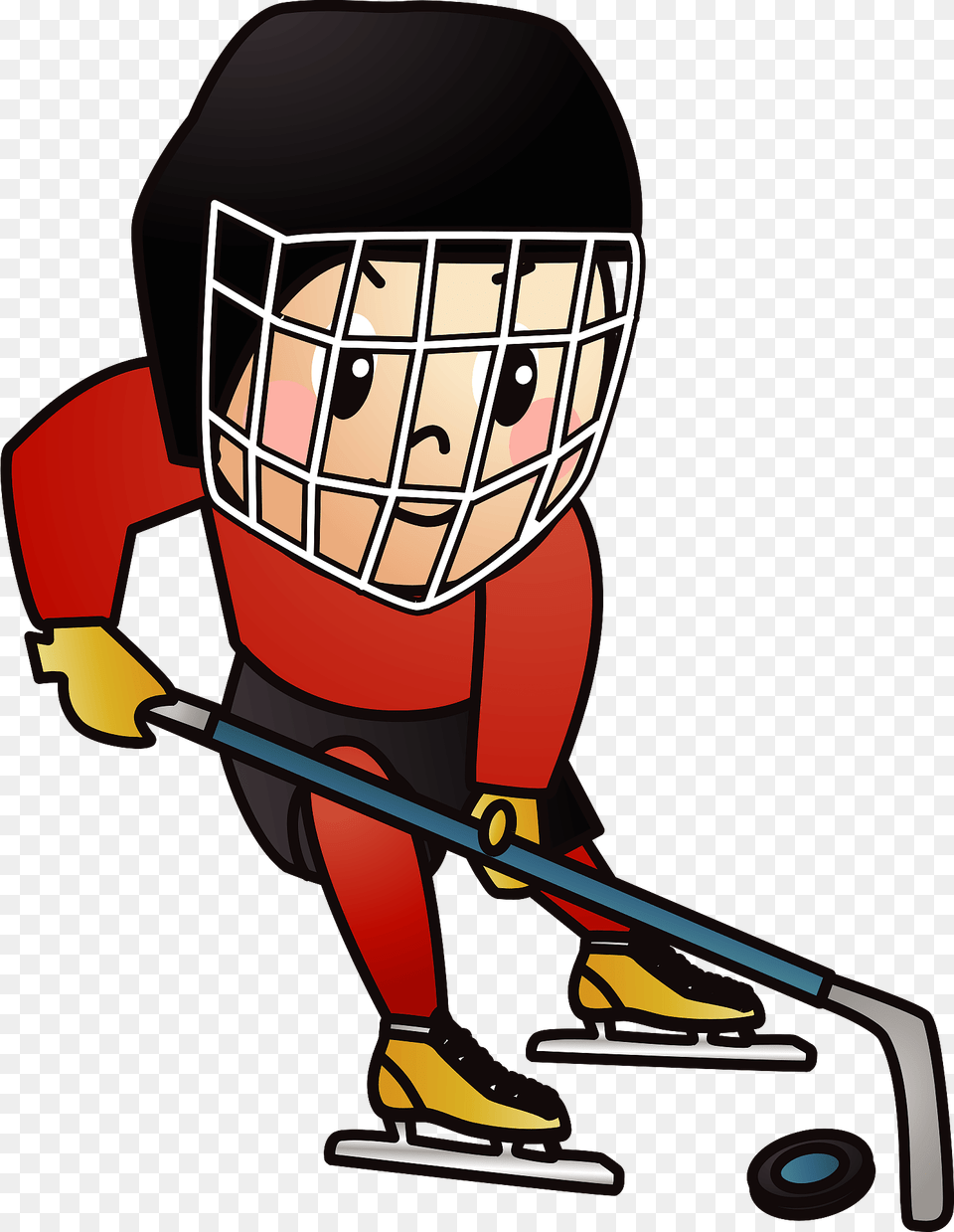 Ice Hockey Player Is Moving The Puck Clipart, Cleaning, Person Png