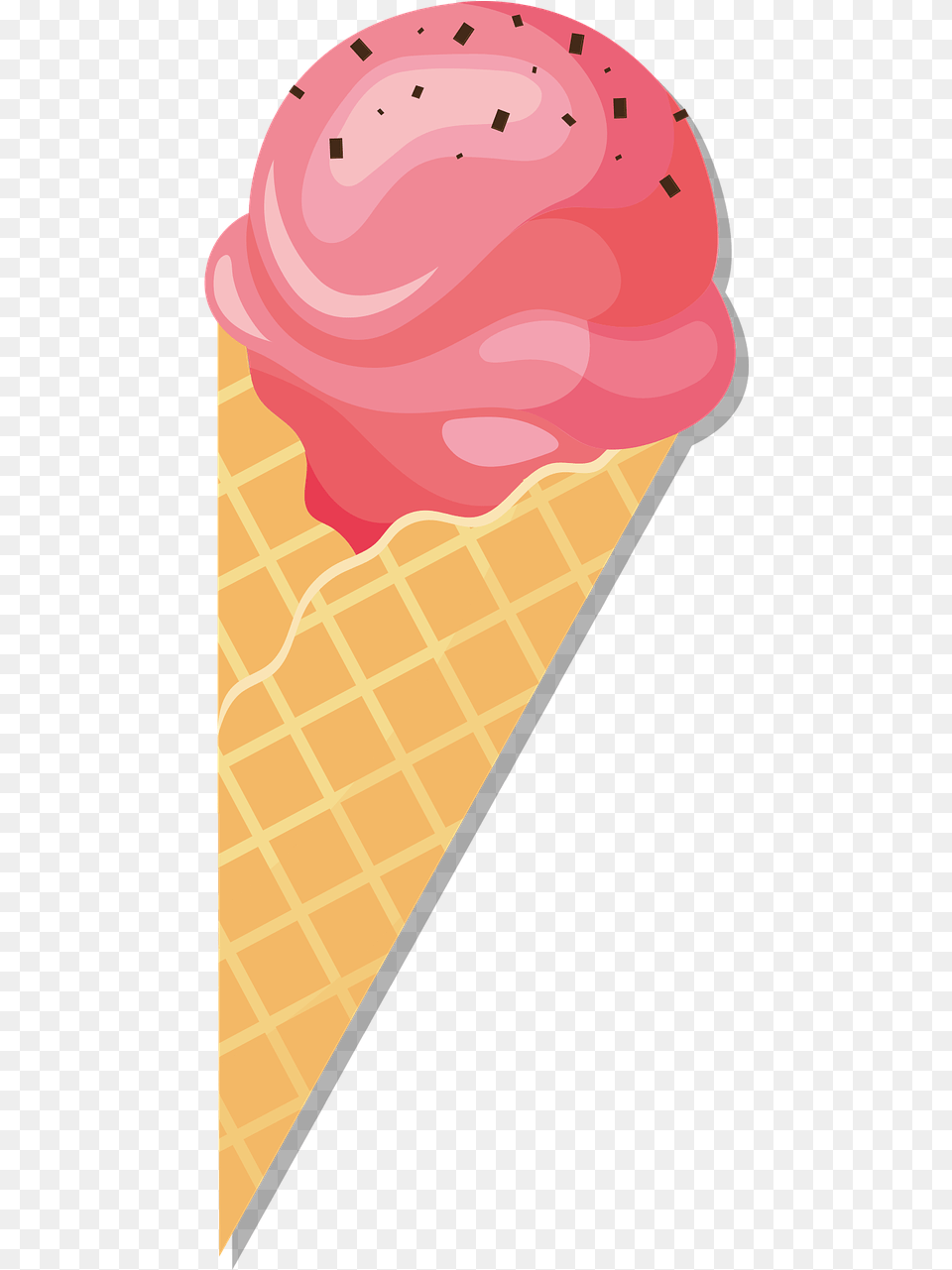 Ice Ice Cream Waffle Picture Cone Ice Cream Vector, Dessert, Food, Ice Cream Free Png Download