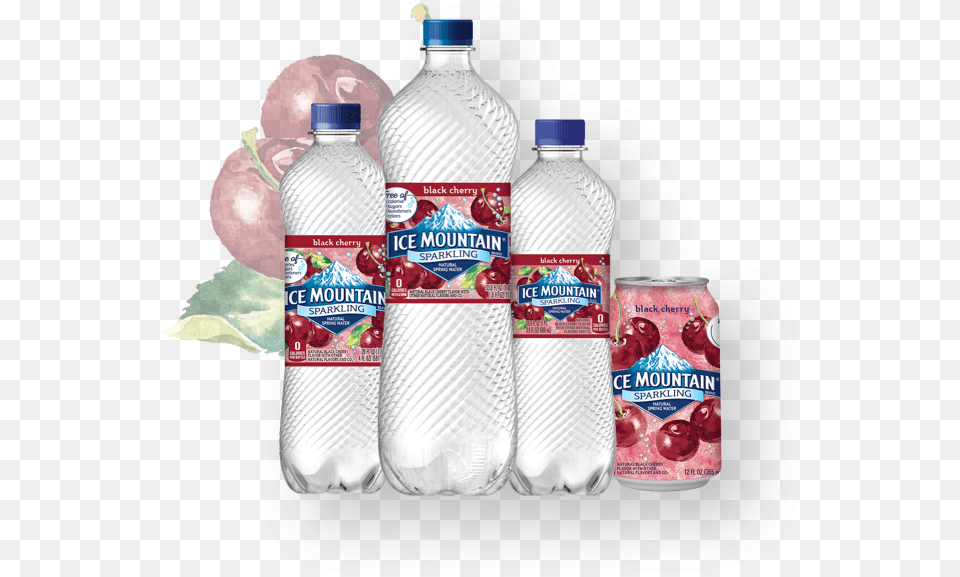 Ice Mountain Brand Sparkling Natural Ice Mountain, Bottle, Food, Ketchup, Water Bottle Free Png Download