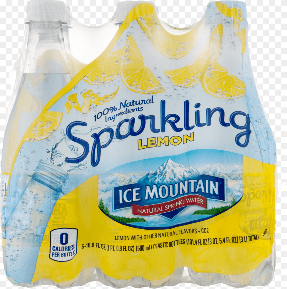 Ice Mountain Sparkling Lemon Natural Spring Water Ice Mountain 100 Natural Spring Water 12 Pack Free Transparent Png