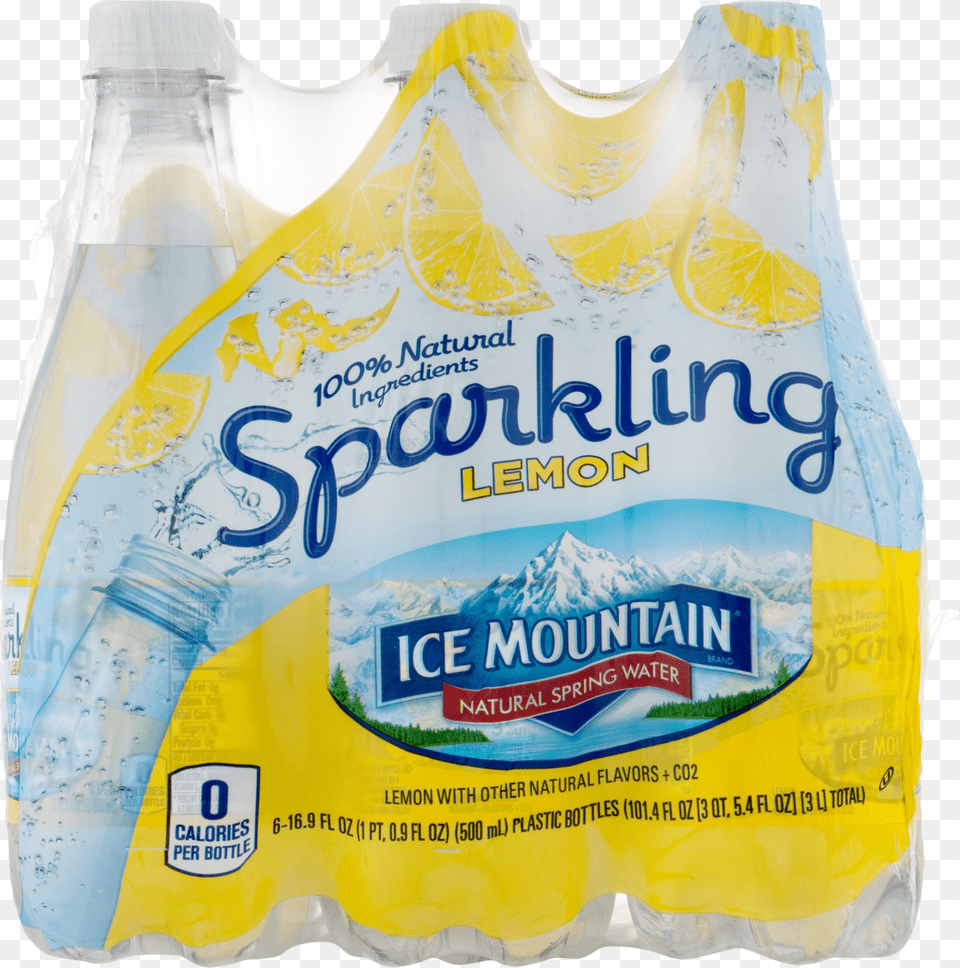 Ice Mountain Sparkling Lemon Natural Spring Water Ice Mountain Free Transparent Png