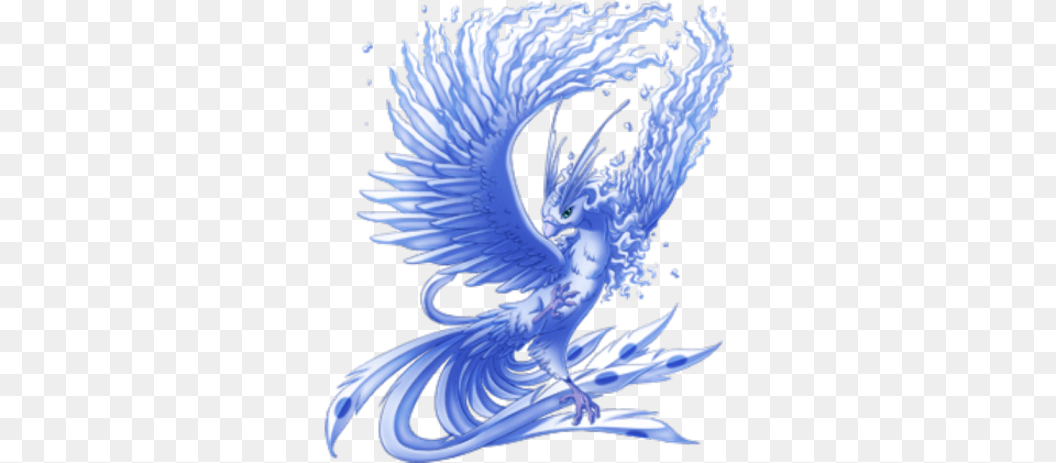 Ice Phoenix Roblox Blue Phoenix Transparent, Dragon, Animal, Bird Free Png