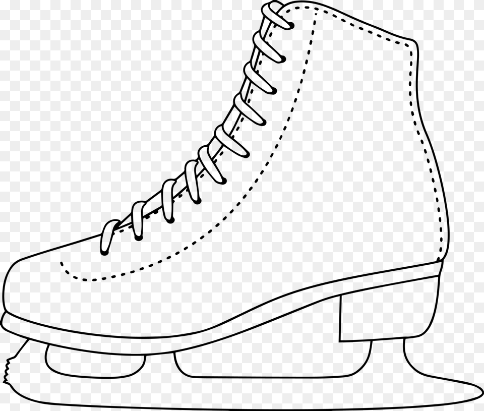 Ice Skate, Gray Png