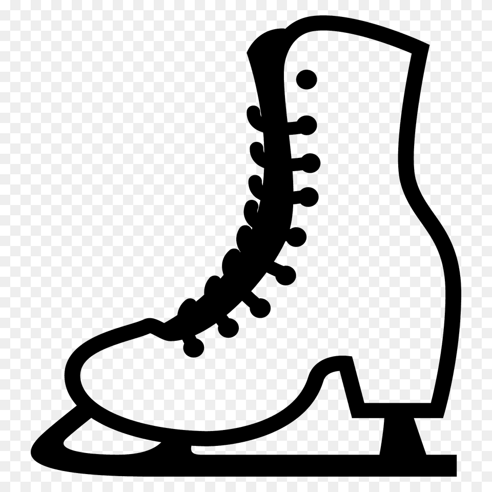 Ice Skate Emoji Clipart, Clothing, Footwear, Shoe, Boot Free Png Download