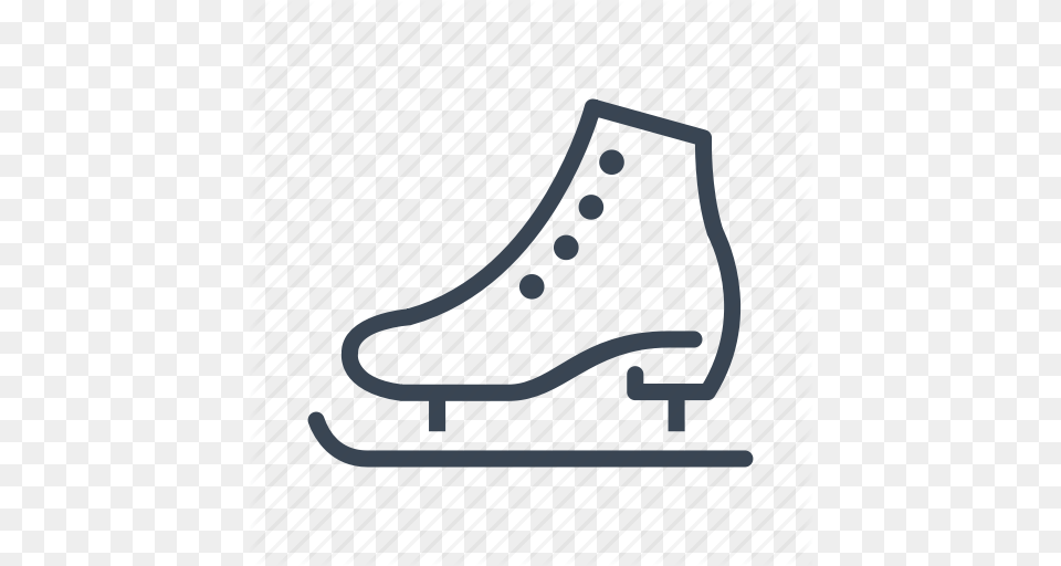 Ice Skate Skating Winter Icon, Clothing, Footwear, Shoe, Bow Png Image