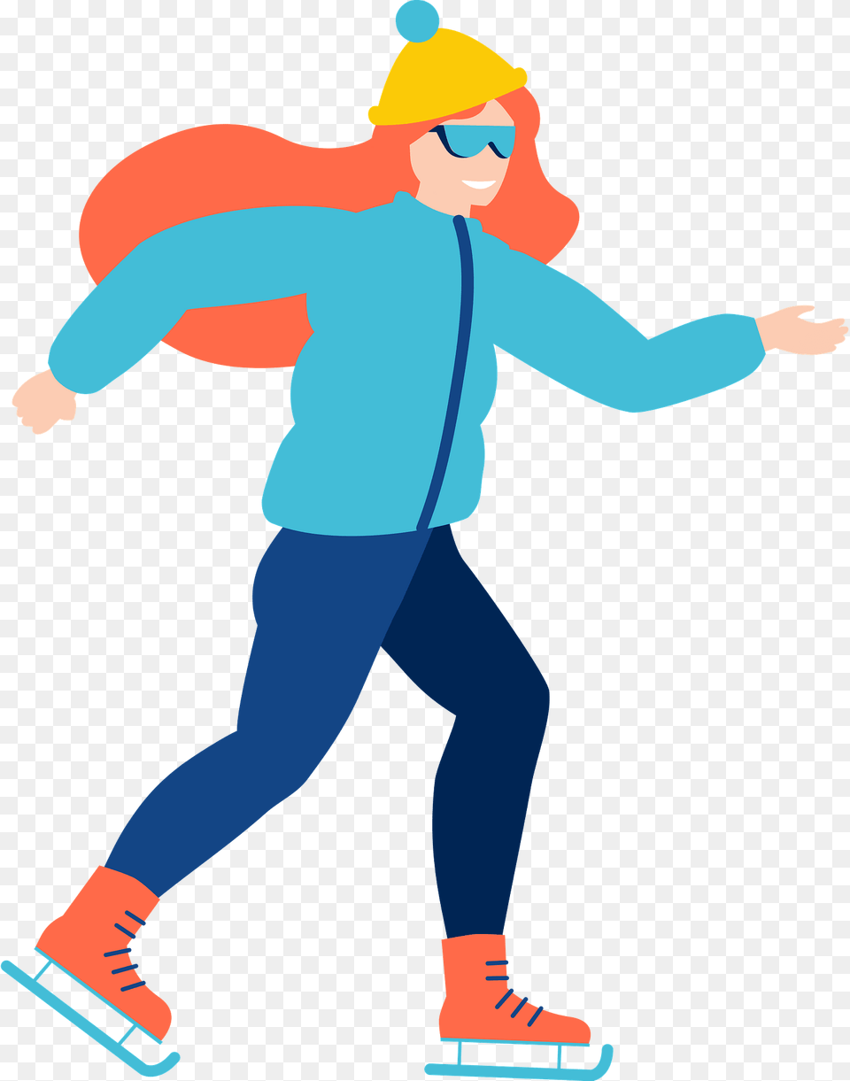 Ice Skater Clipart, Person, Clothing, Hat, Face Png Image