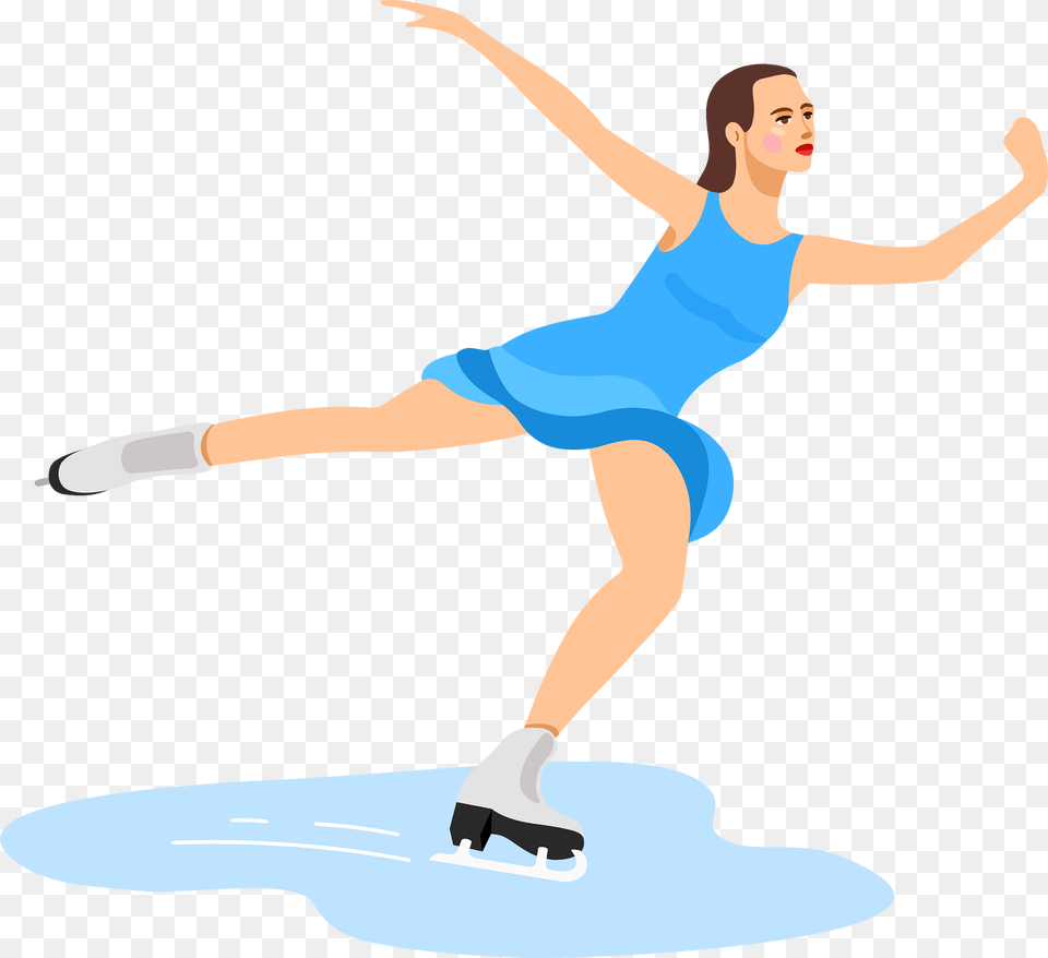 Ice Skater Clipart, Adult, Female, Person, Woman Png Image