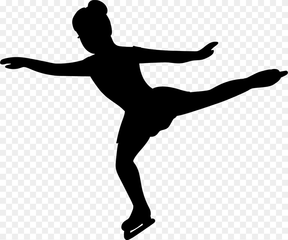Ice Skater Silhouette, Dancing, Leisure Activities, Person, Ballerina Free Png Download