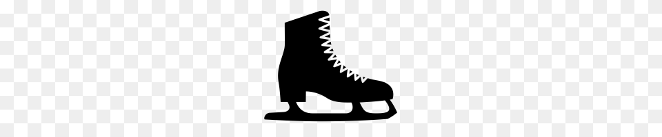 Ice Skates, Gray Free Png