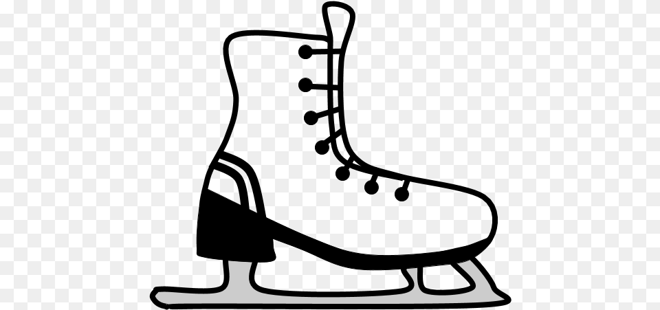 Ice Skates Black Stripe Background Skate Ice Skates, Silhouette Free Transparent Png