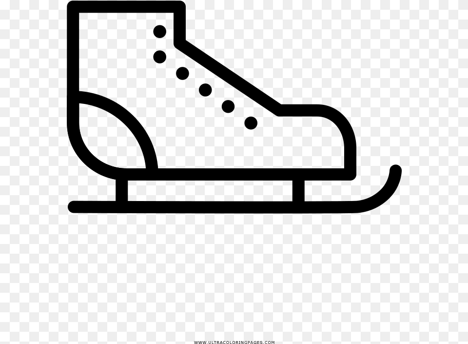 Ice Skates Coloring, Gray Free Transparent Png