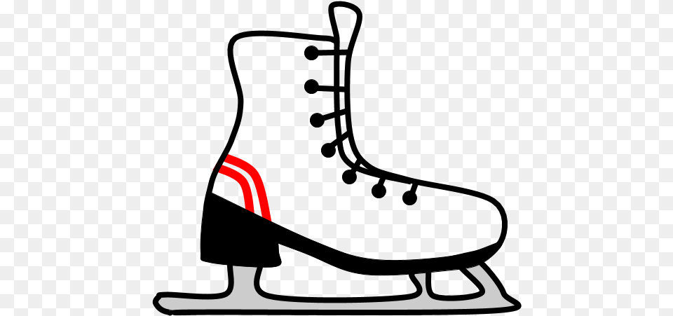 Ice Skates Red Stripe Ice Skate, Clothing, Footwear, Shoe Free Png