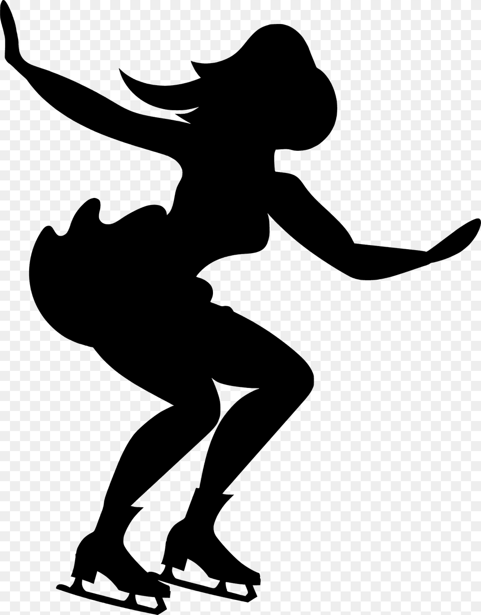 Ice Skating Silhouette, Dancing, Person, Leisure Activities, Animal Free Png Download