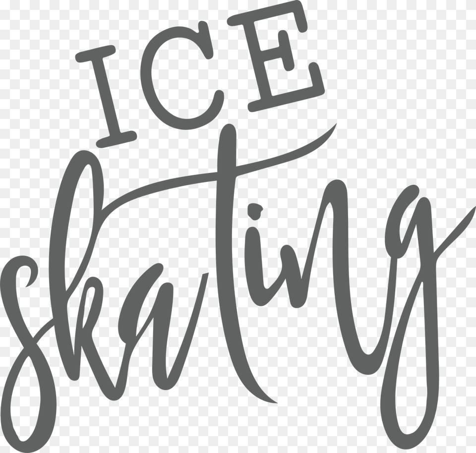 Ice Skating Svg Cut File Svg Cutting Files Black And White, Handwriting, Text Png Image