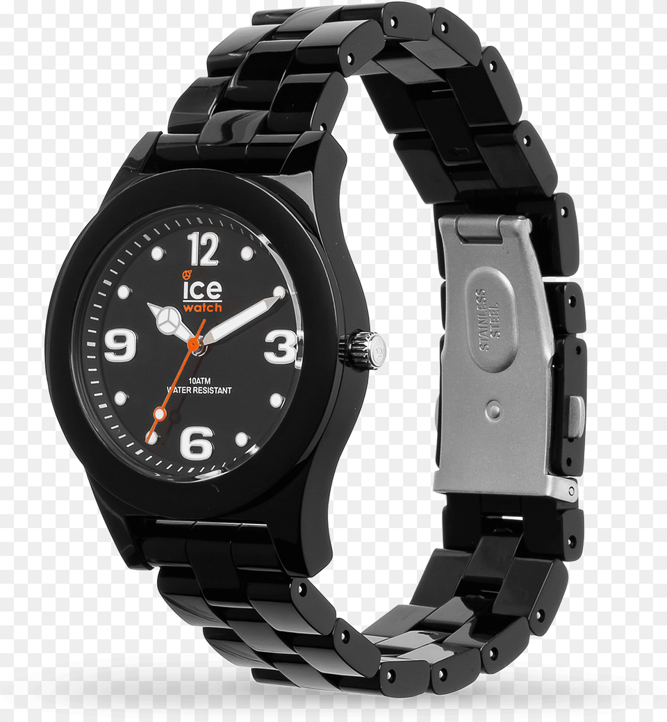 Ice Slim Black Analog Watch, Arm, Body Part, Person, Wristwatch Png Image