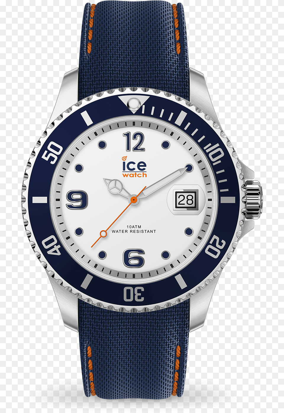 Ice Steel White Blue On Rubber Strap, Arm, Body Part, Person, Wristwatch Png