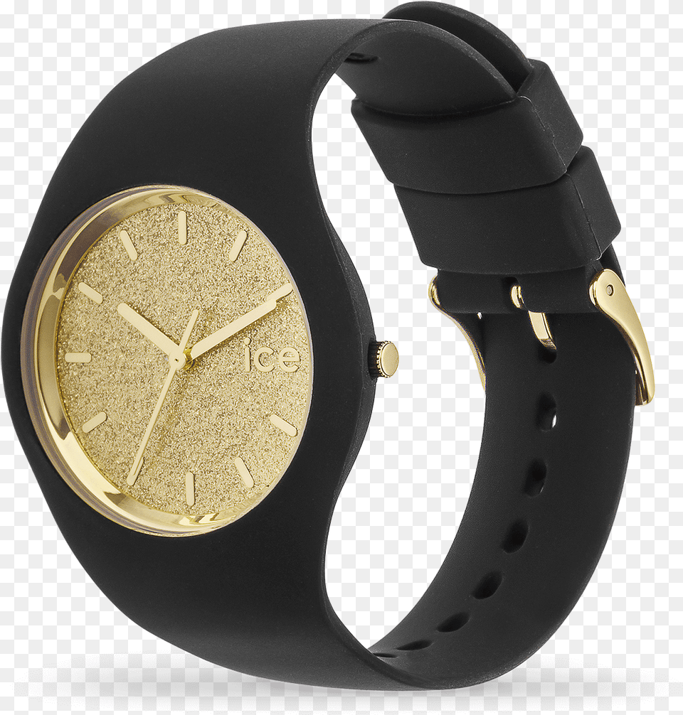Ice Watch Glitter Black Rose Gold Download Ice Watch Chic Black Gold, Arm, Body Part, Person, Wristwatch Free Png