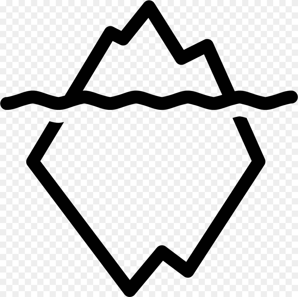 Iceberg Icon, Gray Png Image