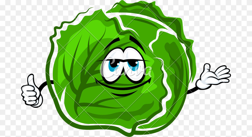 Iceberg Lettuce Cartoon Character, Vegetable, Produce, Plant, Leafy Green Vegetable Free Transparent Png
