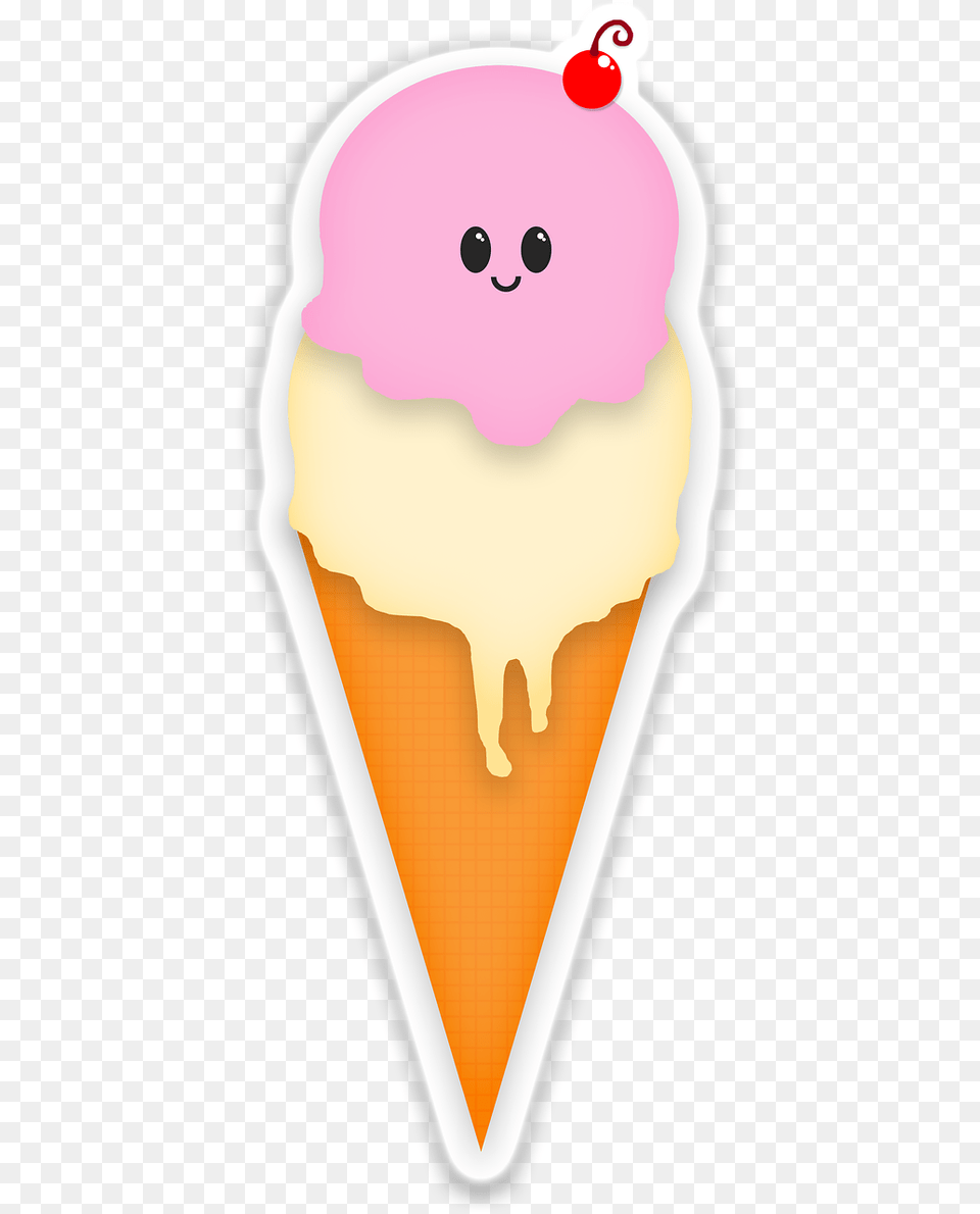 Icecream Ice Cream Dessert Dibujos Kawaii, Food, Ice Cream, Baby, Person Png Image