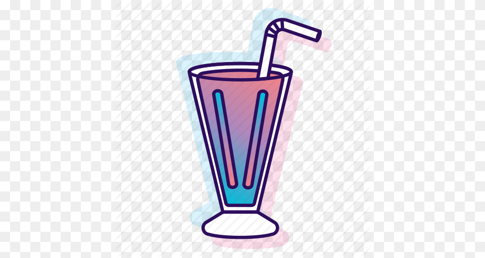 Icecream Icecreamiconset Lpoole Milkshake Neon Icon, Beverage, Juice, Smoothie, Milk Free Transparent Png