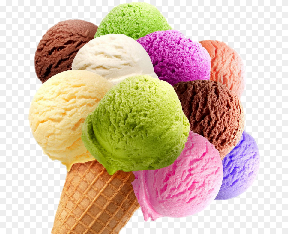 Icecream Scoop Rainbow Colourful Ice Cream Scoops, Dessert, Food, Ice Cream, Soft Serve Ice Cream Free Png Download