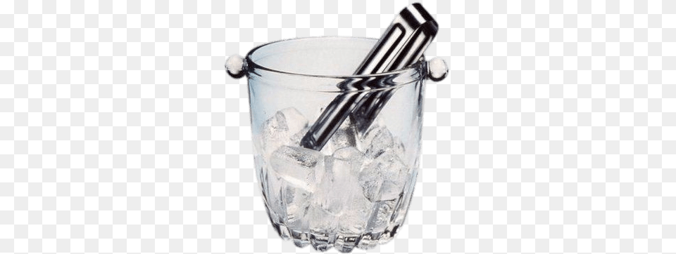 Icecube Bucket And Tongs, Bottle, Shaker, Ice Free Png Download