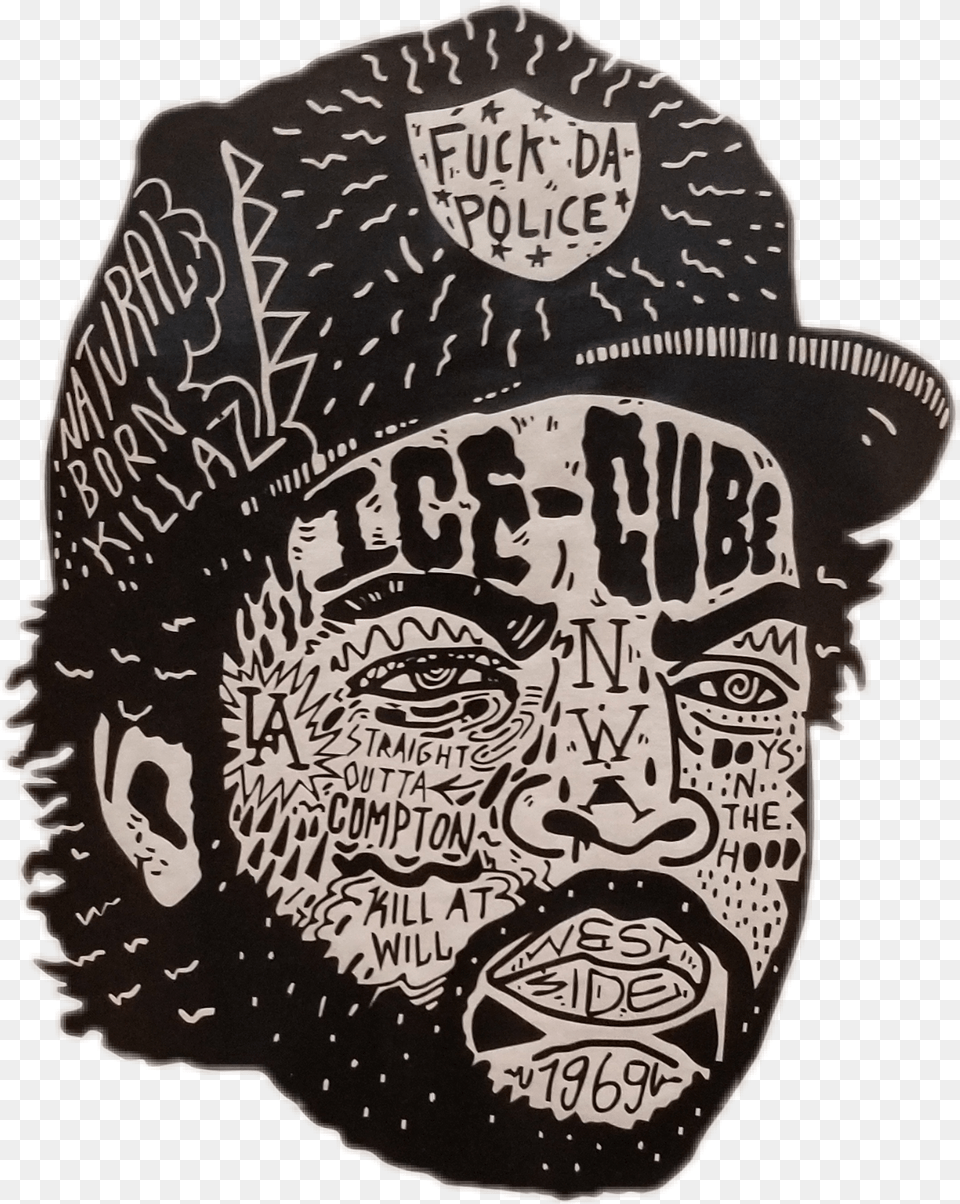 Icecube Rapper Rap Fuckthepolice Hiphop Hip Hop Art, Hat, Baseball Cap, Cap, Clothing Free Png