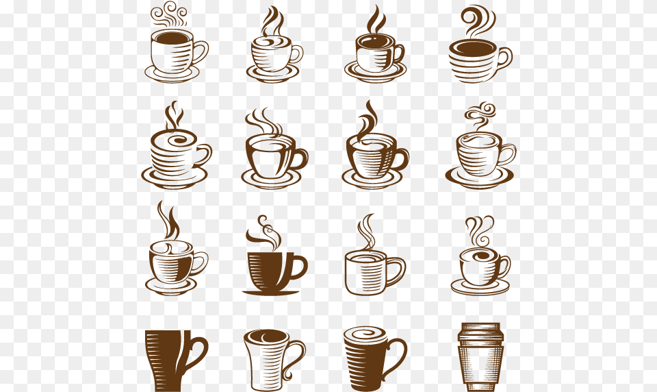 Iced Coffee Cappuccino Tea Coffee Cup Clipart Coffee Cup Vector, Coil, Spiral, Beverage, Coffee Cup Png Image