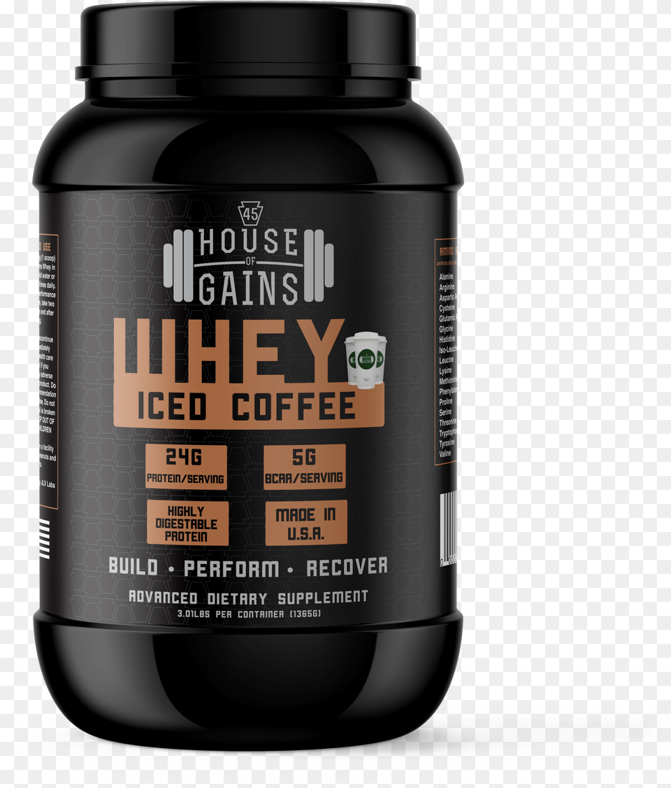 Iced Coffee Whey Protein 3lb Whey, Bottle, Shaker, Cup, Disposable Cup Free Transparent Png