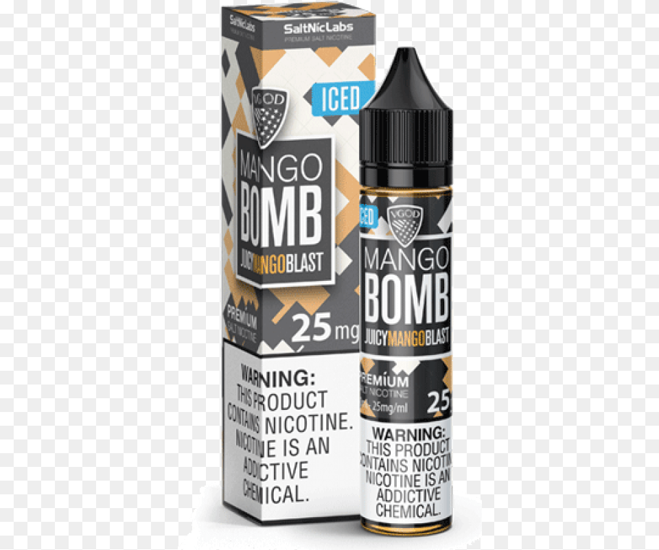 Iced Mango Bomb By Vgod Salt Nic 30ml Vgod Stig Lush Ice, Can, Spray Can, Tin, Bottle Free Png Download
